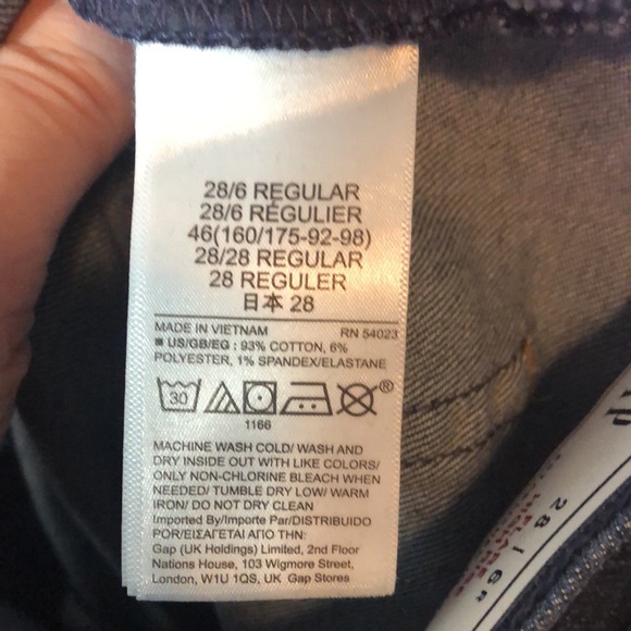 Gap Women’s High Rise Flare Bootcut Jeans Size 28W/6R Dark Wash Jeans perfect - Picture 7 of 8